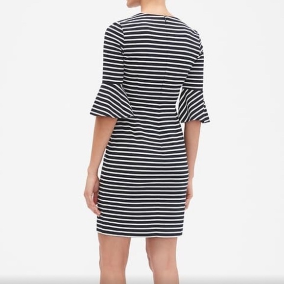 Banana Republic Knit Striped Shift Dress Sz 6P - Picture 2 of 8